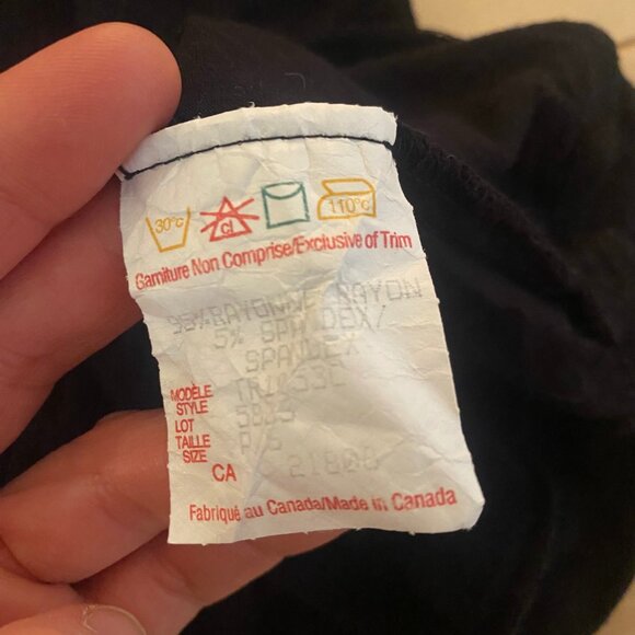 Vintage Y2K Zone Choc going-out top, black with cut-outs, size S - Picture 6 of 6